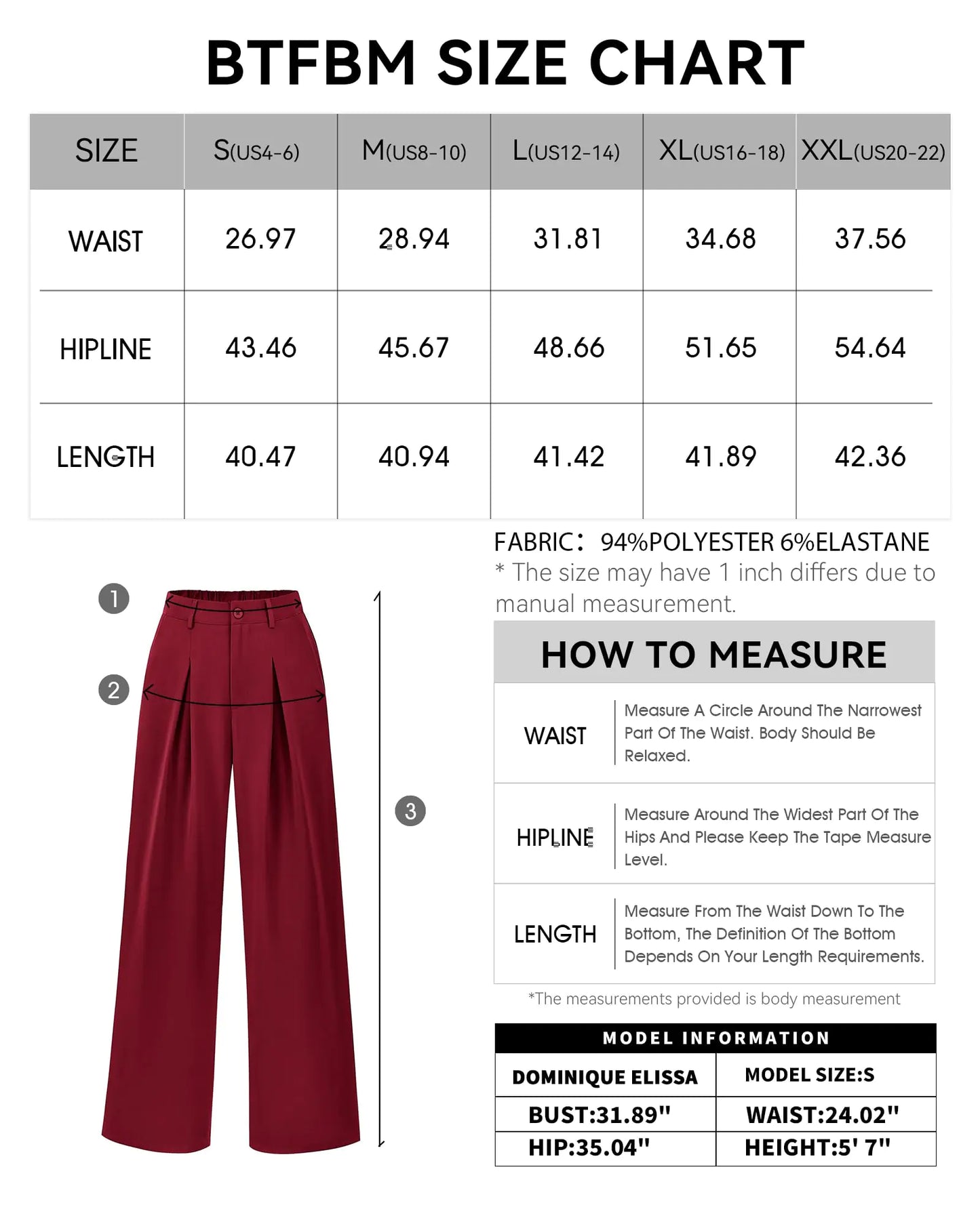 Women's High Waist Casual Wide Leg Pants