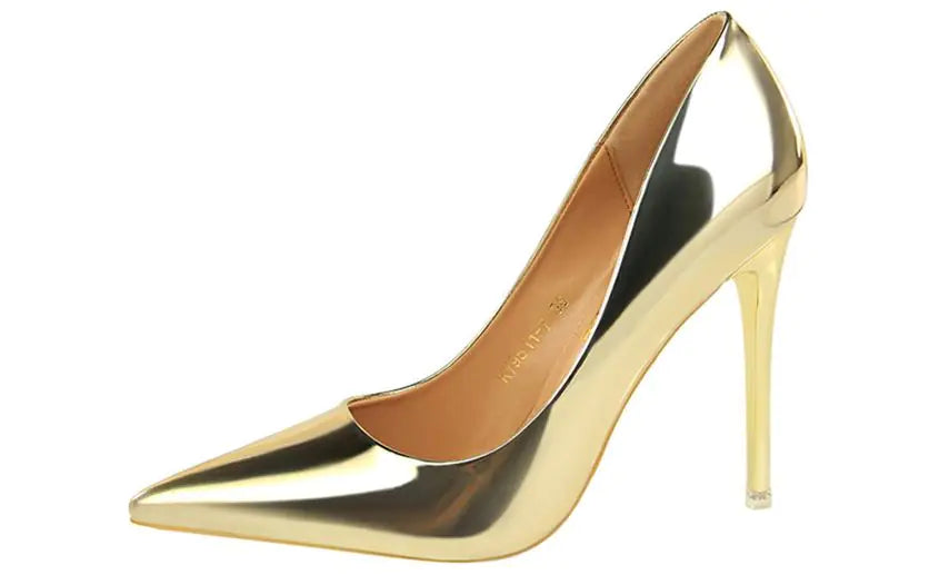 Women's Designer Metallic Heels