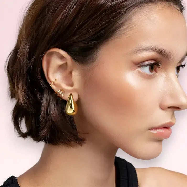 GlamourGleam Teardrop Earrings