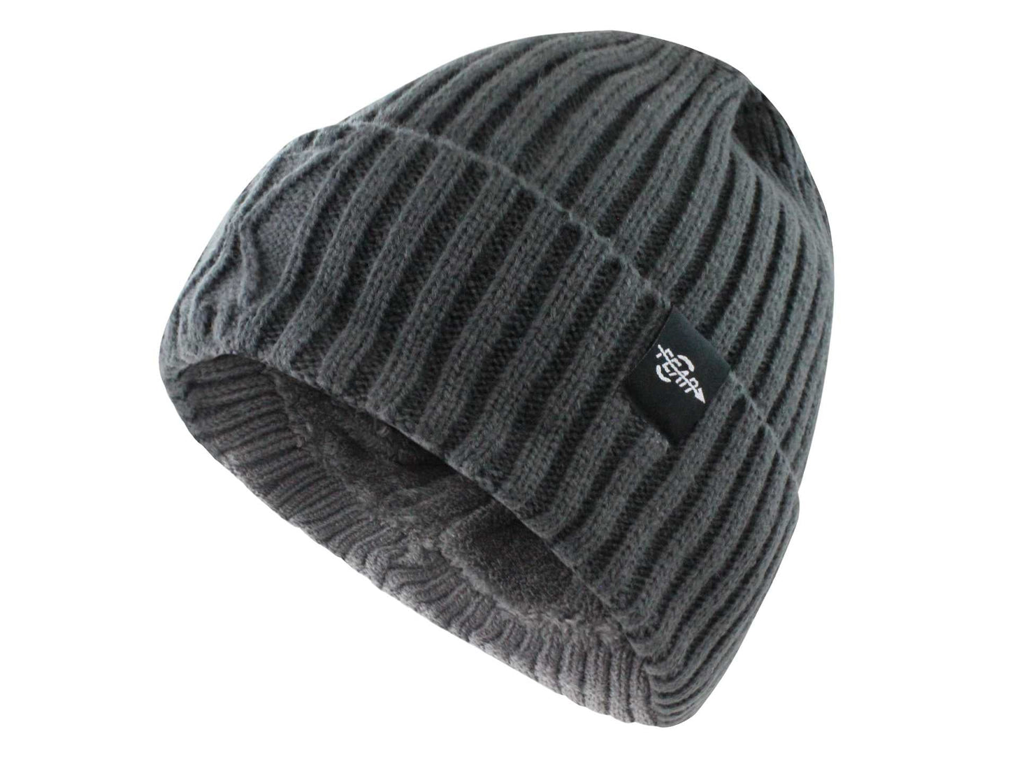 Men's Black Plush Insulated Tactical Beanie