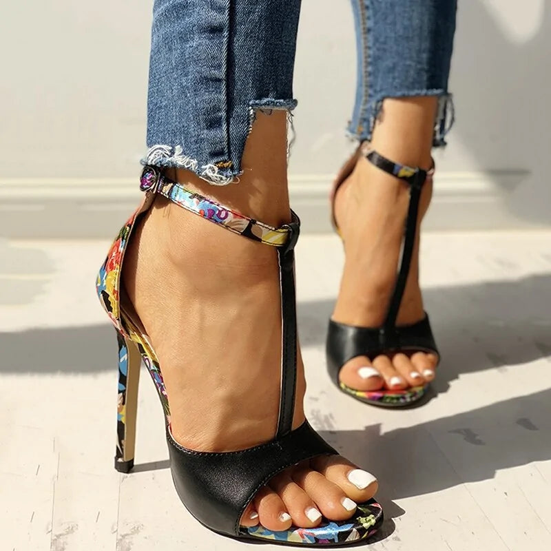Women's High Floral Heels