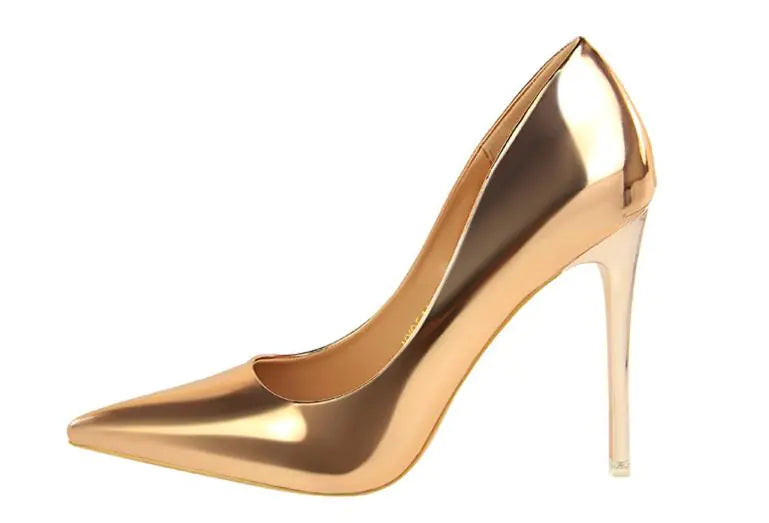 Women's Designer Metallic Heels