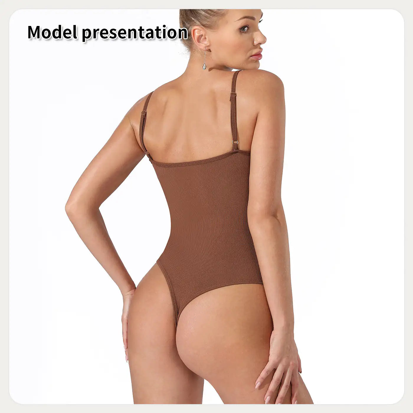 Women's Simple Solid Color Thong Bodysuit