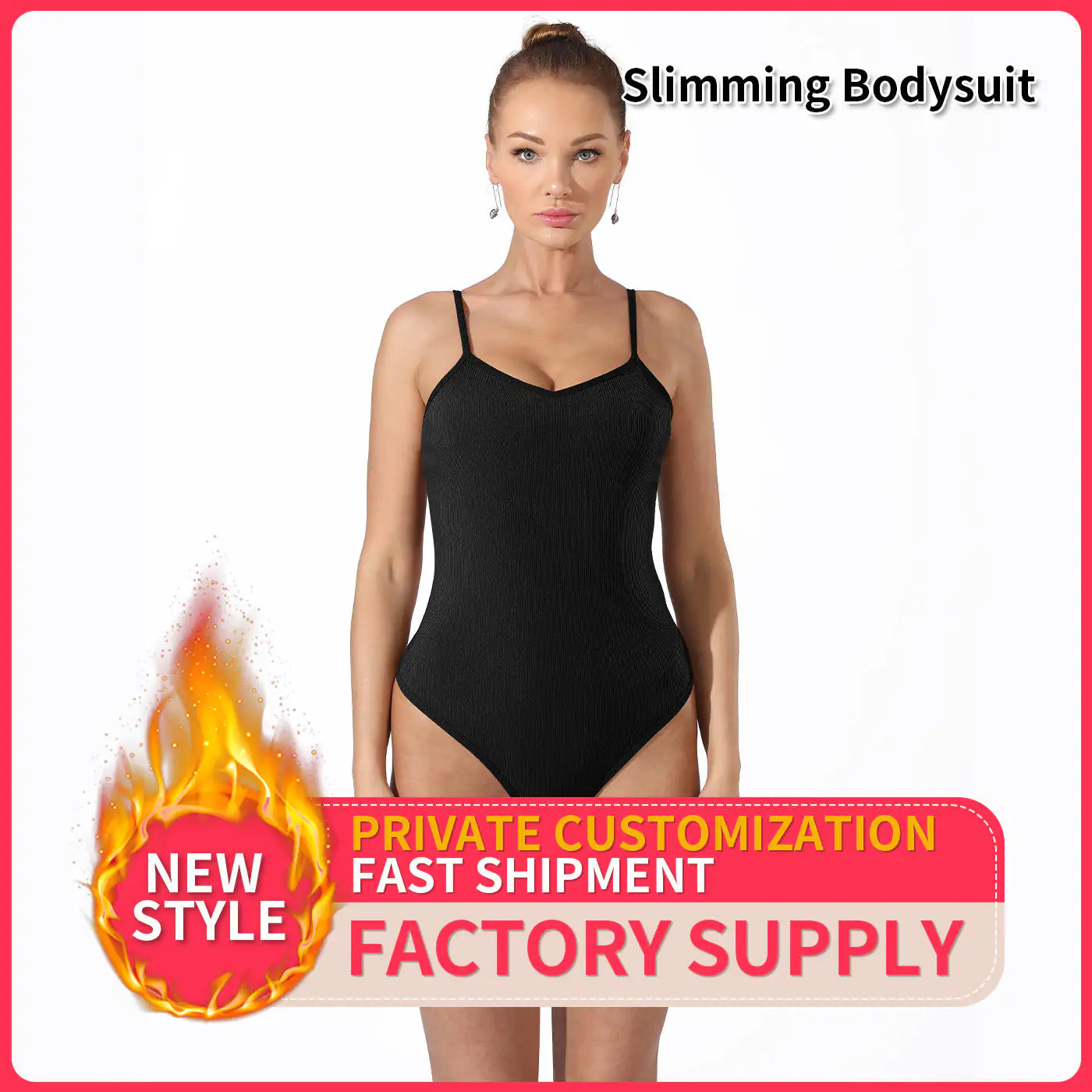 Women's Simple Solid Color Thong Bodysuit