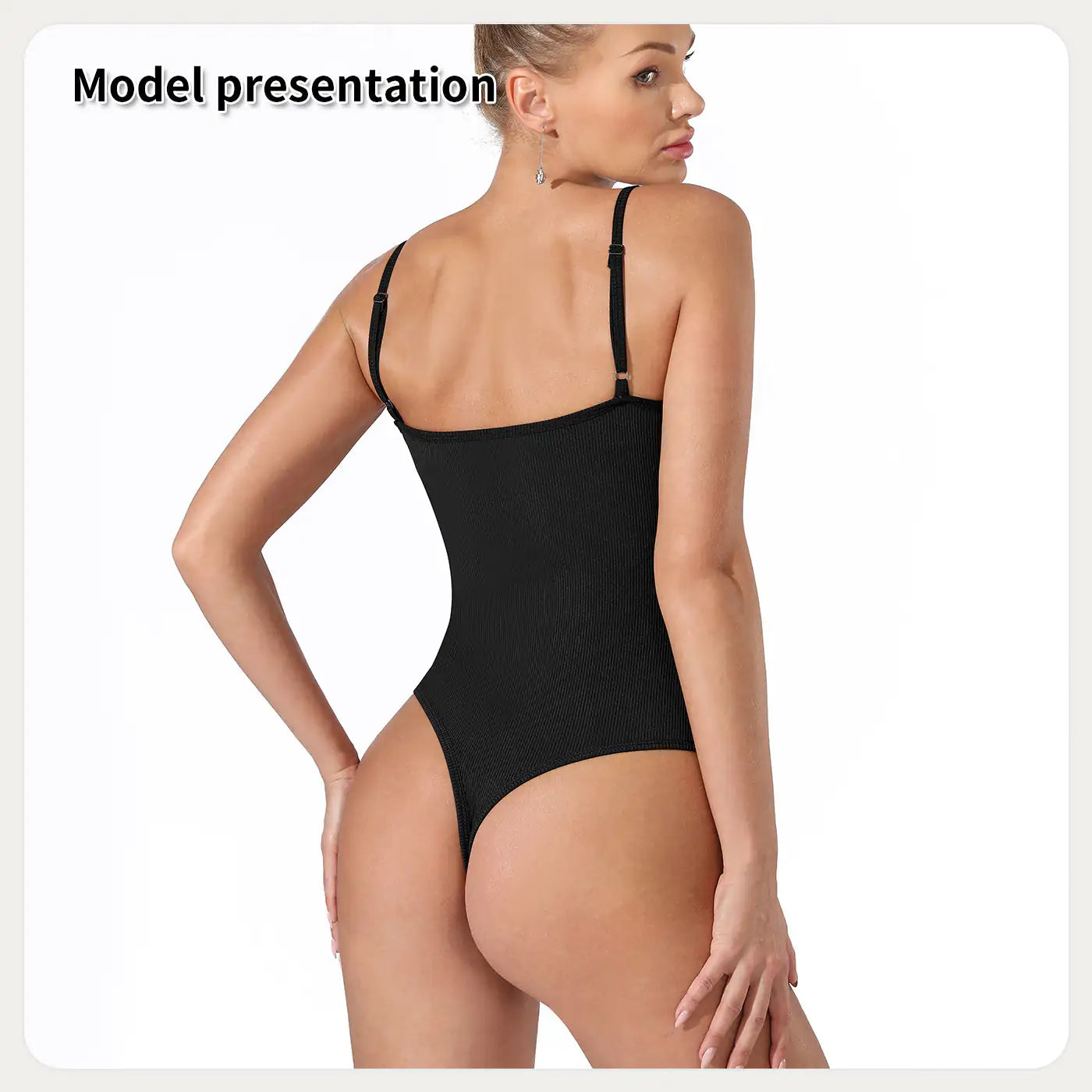 Women's Simple Solid Color Thong Bodysuit
