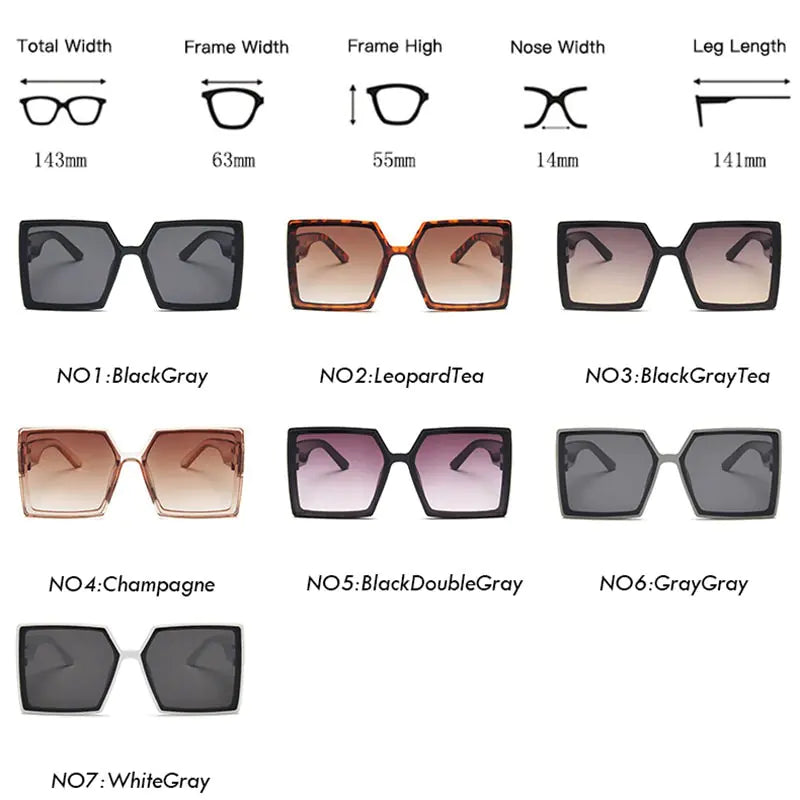 Women's Oversized Square Sunglasses