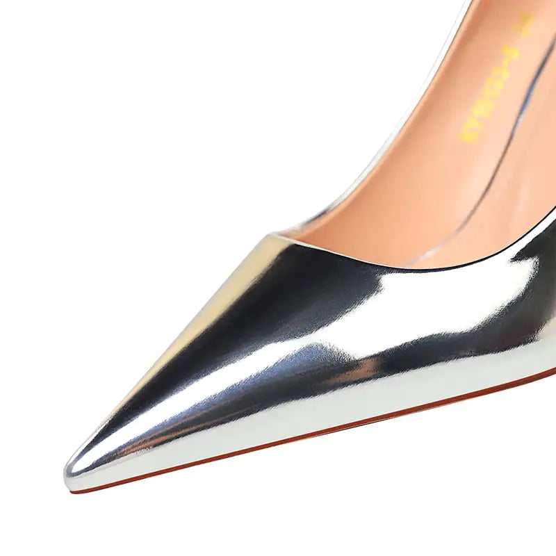 Women's Designer Metallic Heels