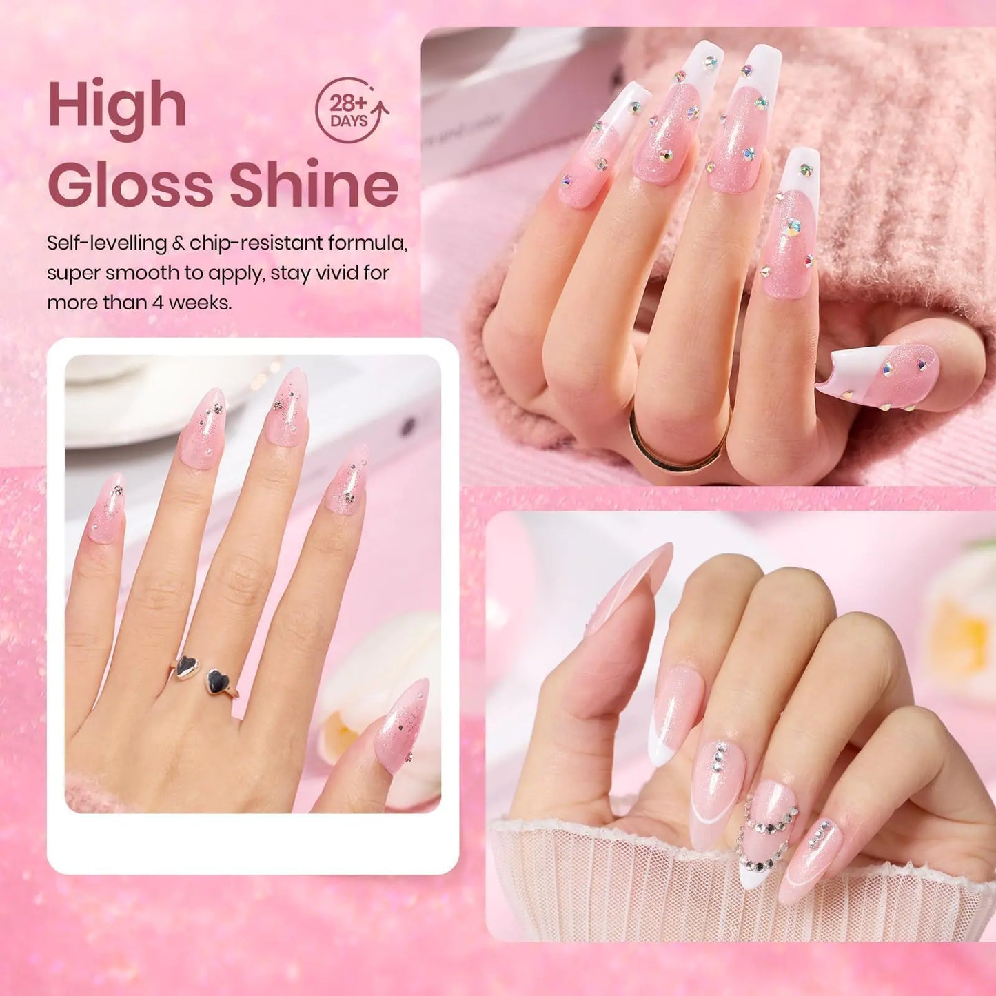 Beetles 6pcs Glitter Jelly Gel Nail Polish Set