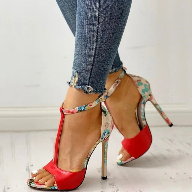 Women's High Floral Heels