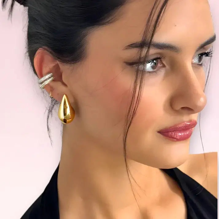 GlamourGleam Teardrop Earrings