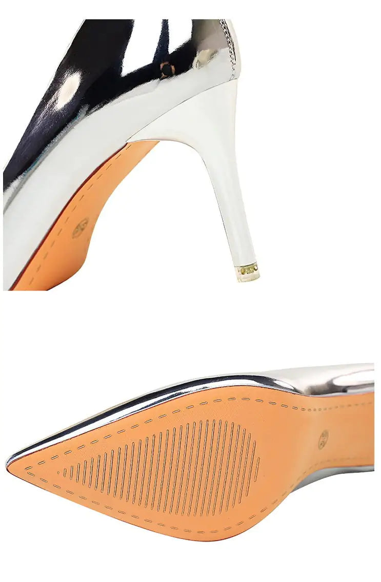 Women's Designer Metallic Heels