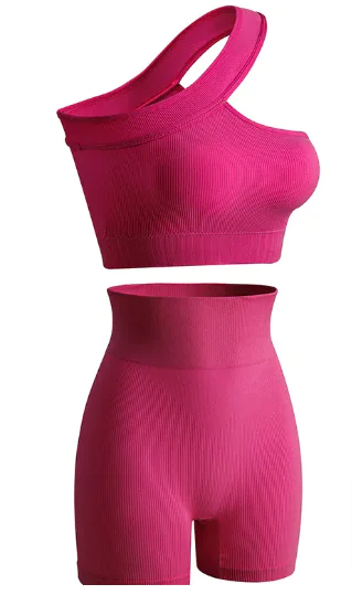 Women's Sports Fitness Shockproof Off-Shoulder Suit