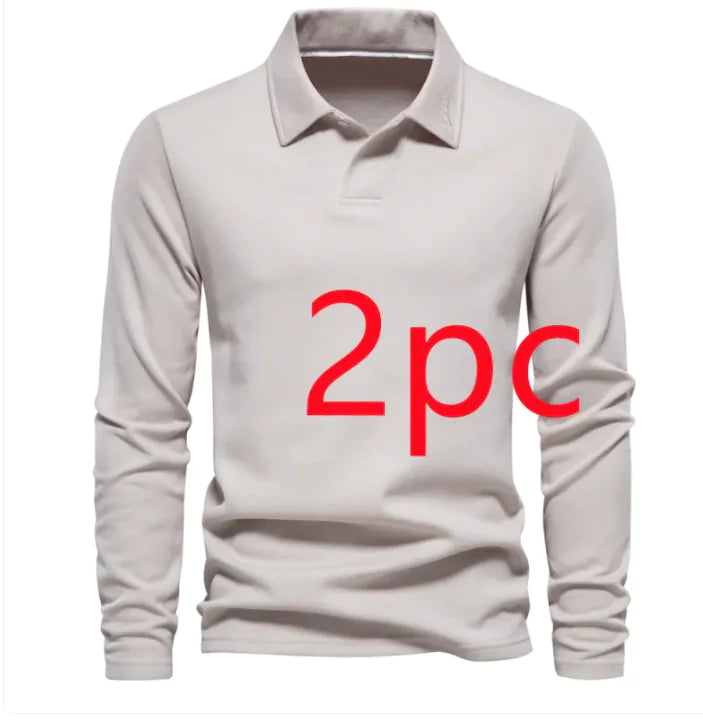 Men's Fashion Lapel Long-Sleeved Polo Shirt