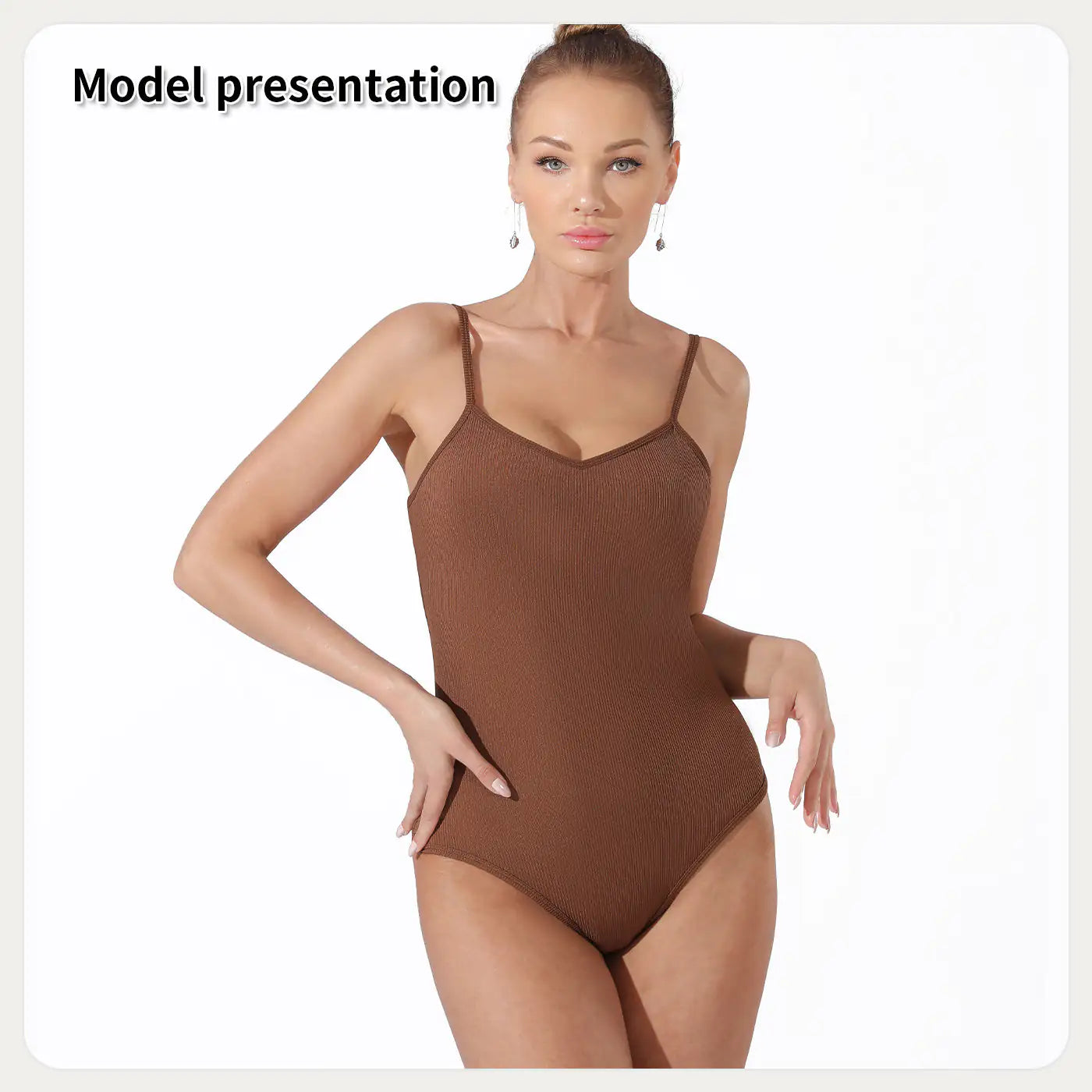 Women's Simple Solid Color Thong Bodysuit