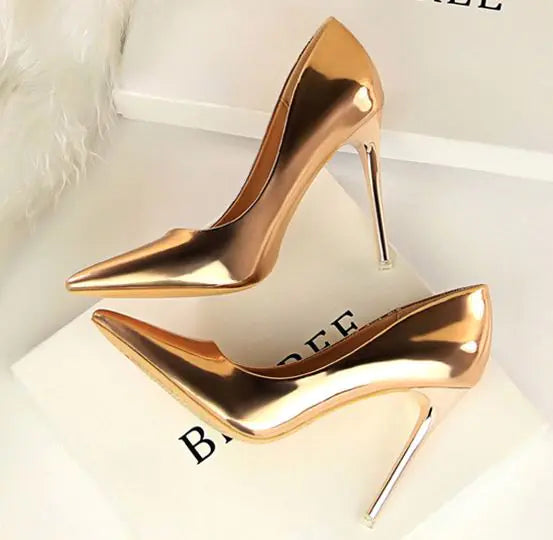 Women's Designer Metallic Heels